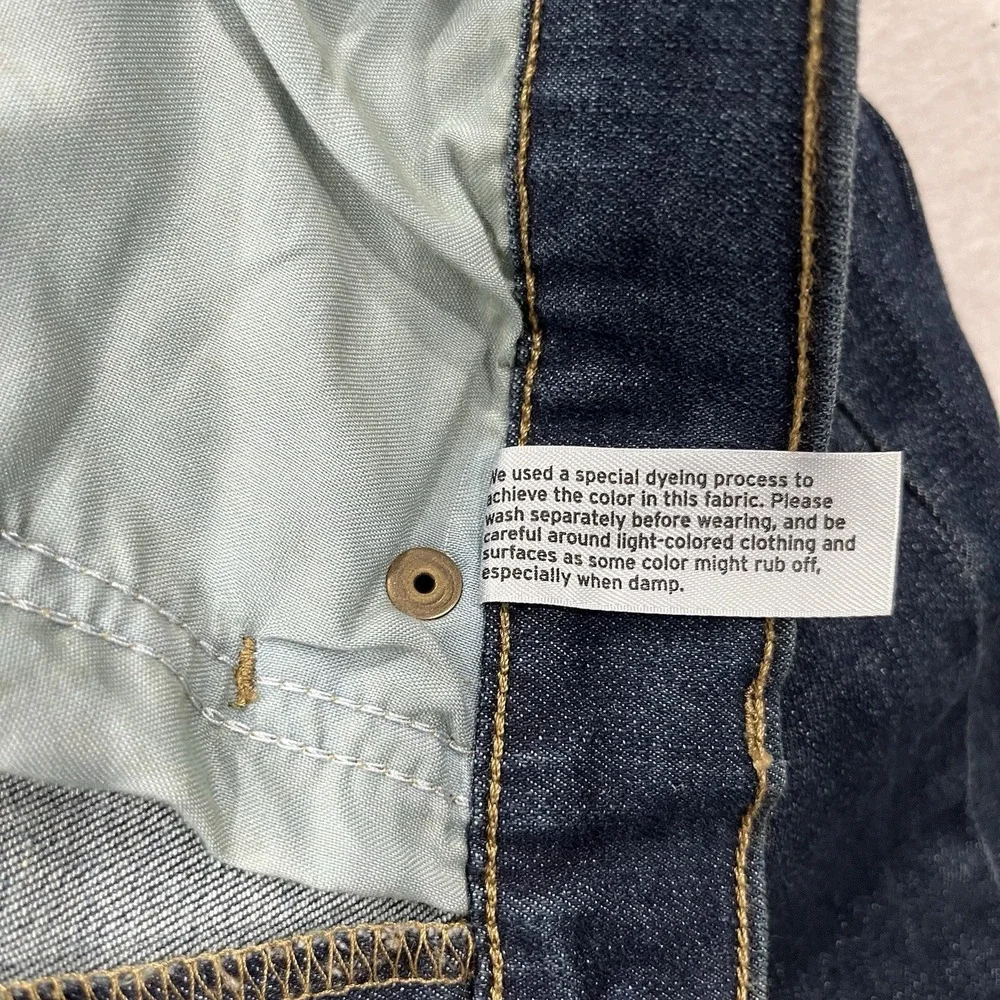 Eddie Bauer Mens Straight Fit Stretch Denim Jeans Size 36x34 Dark Wash Classic